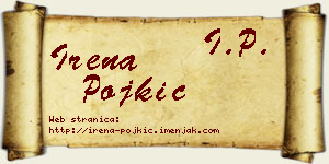 Irena Pojkić vizit kartica